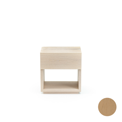 Emma Bedside Table in Natural White Oak (20x16x21)