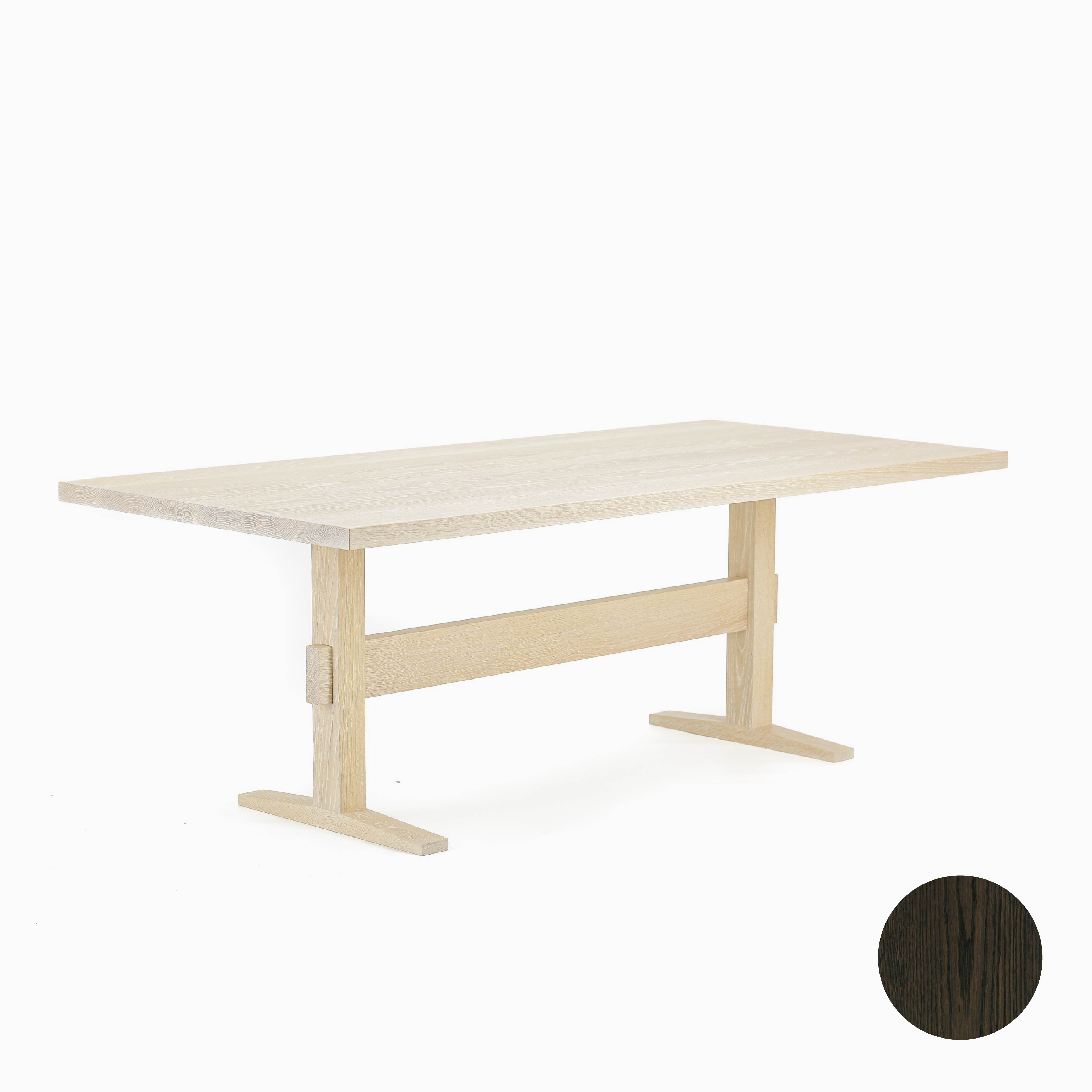 Hallis Rectangular Dining Table in Fumed Oak (72x36x29)