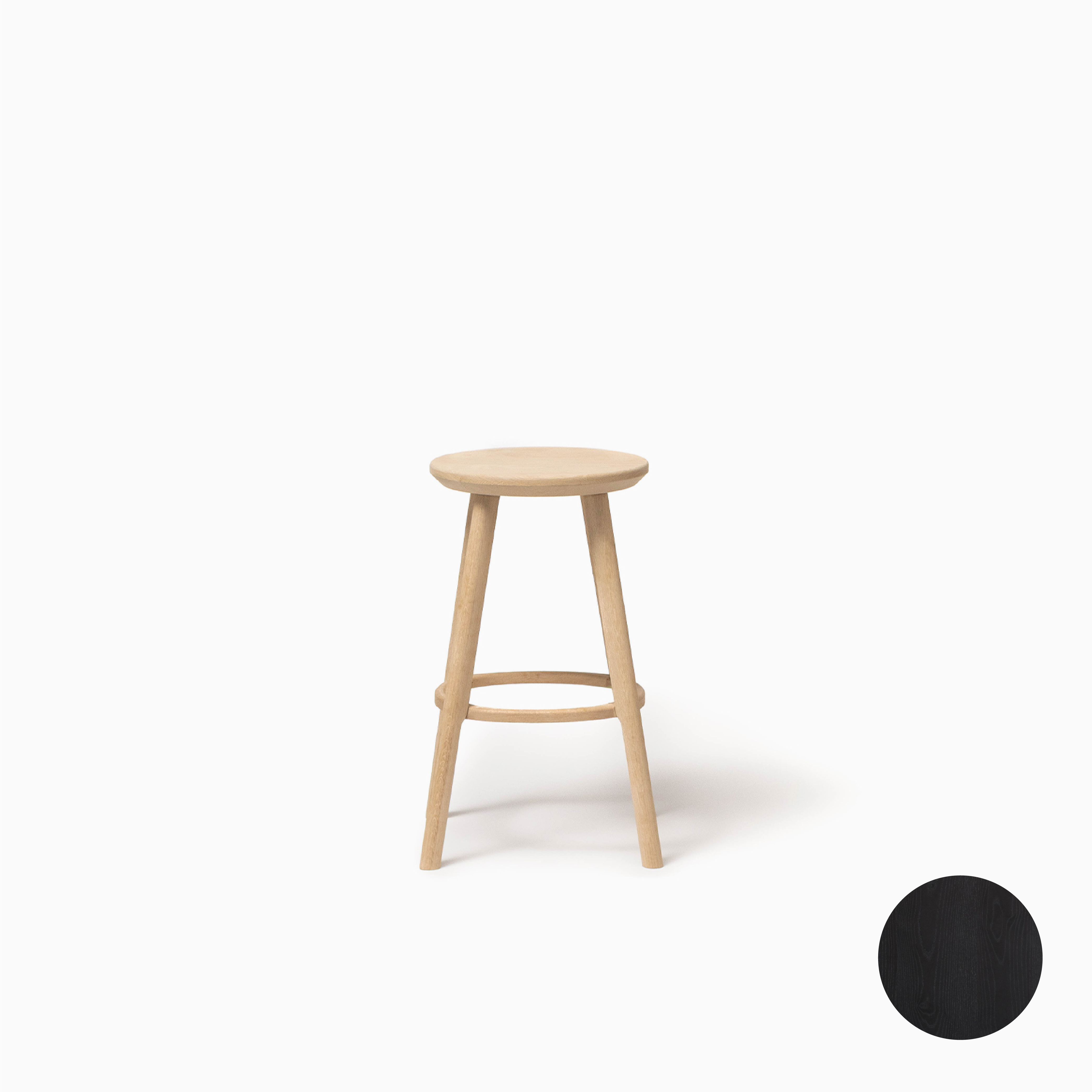 Hatch Stool in Black Oak (14x14x25)