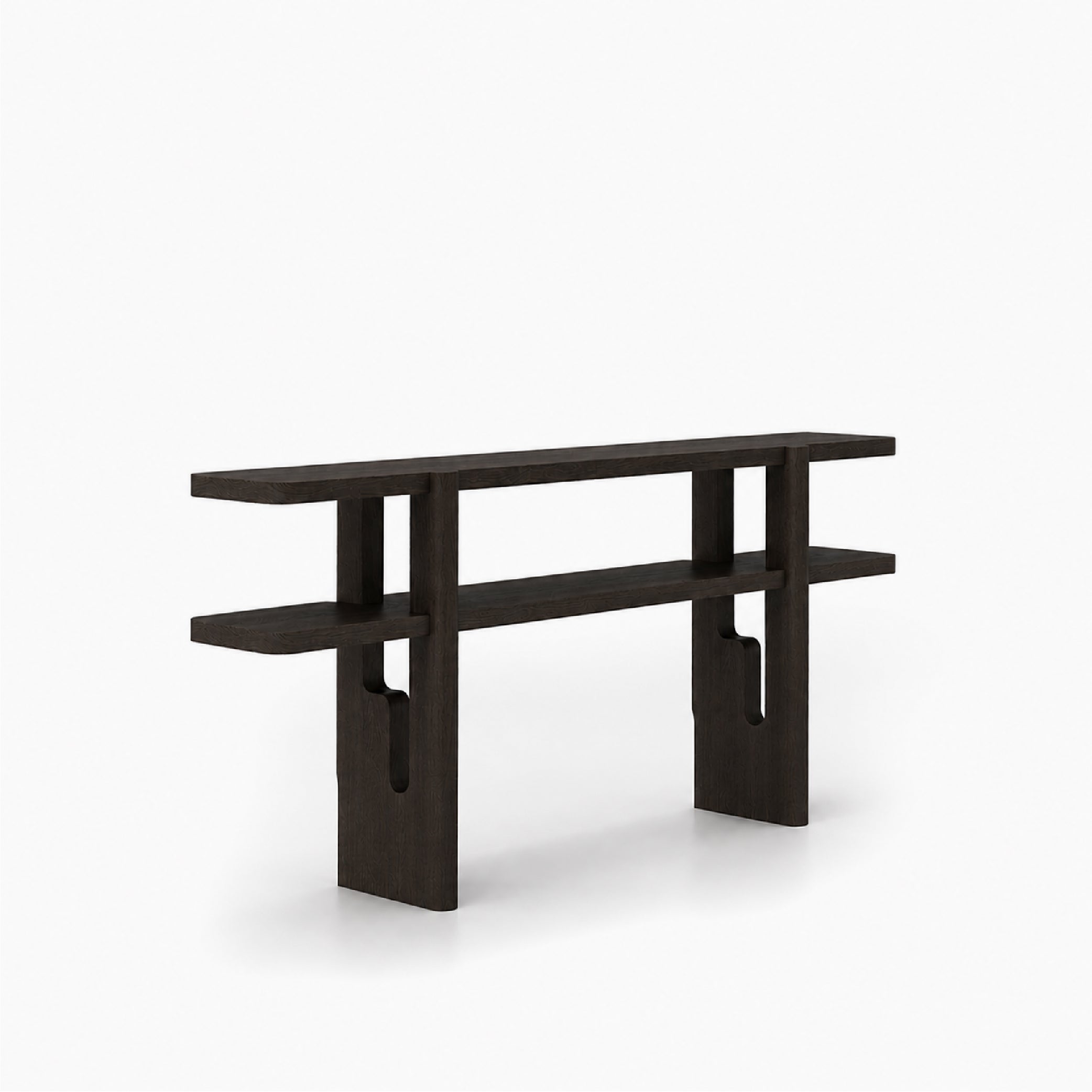 Kaslo Console in Fumed Oak (80x14x36)