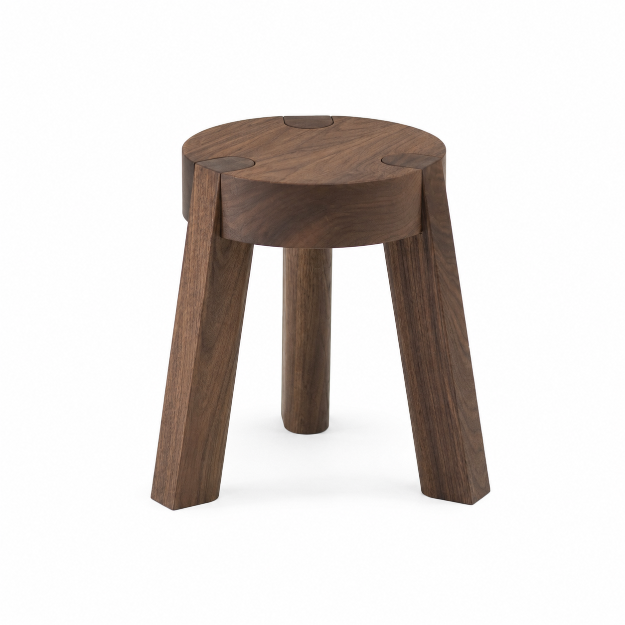 Mill Stool in Natural Walnut