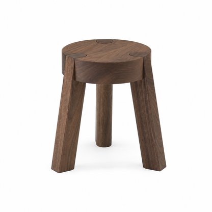 Mill Stool in Natural Walnut
