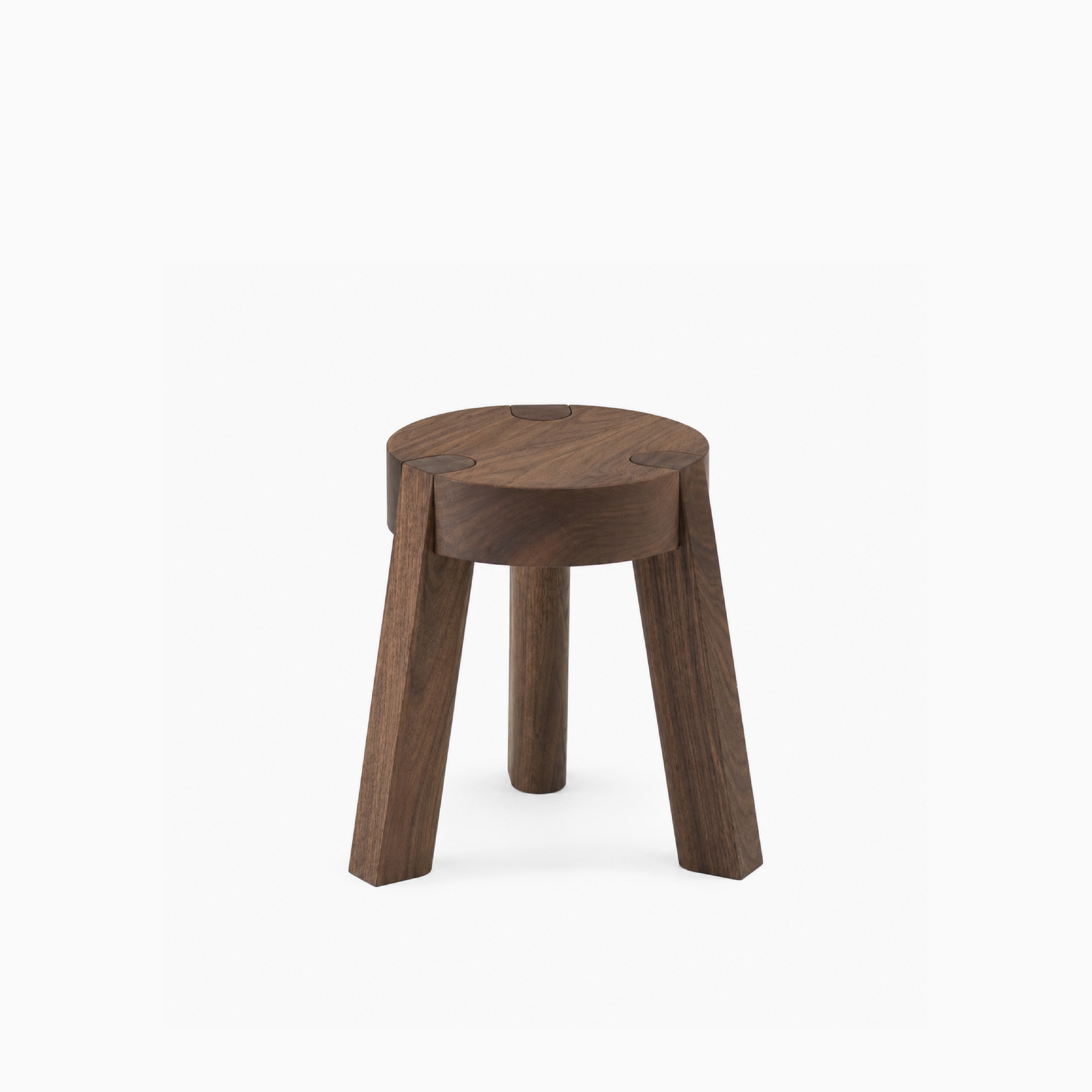 Mill Stool in Natural Walnut
