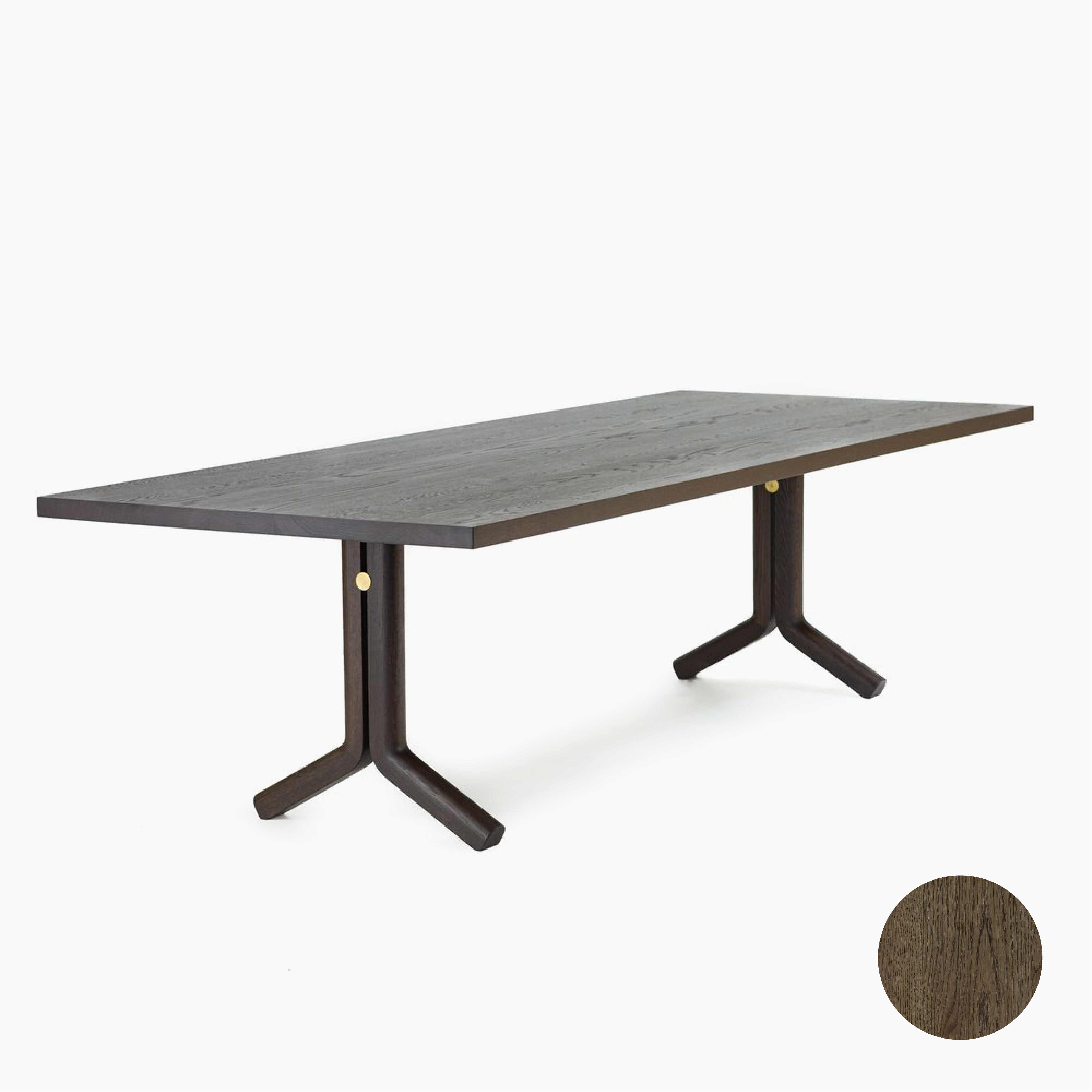 Morris Pedestal Table in Chestnut Oak