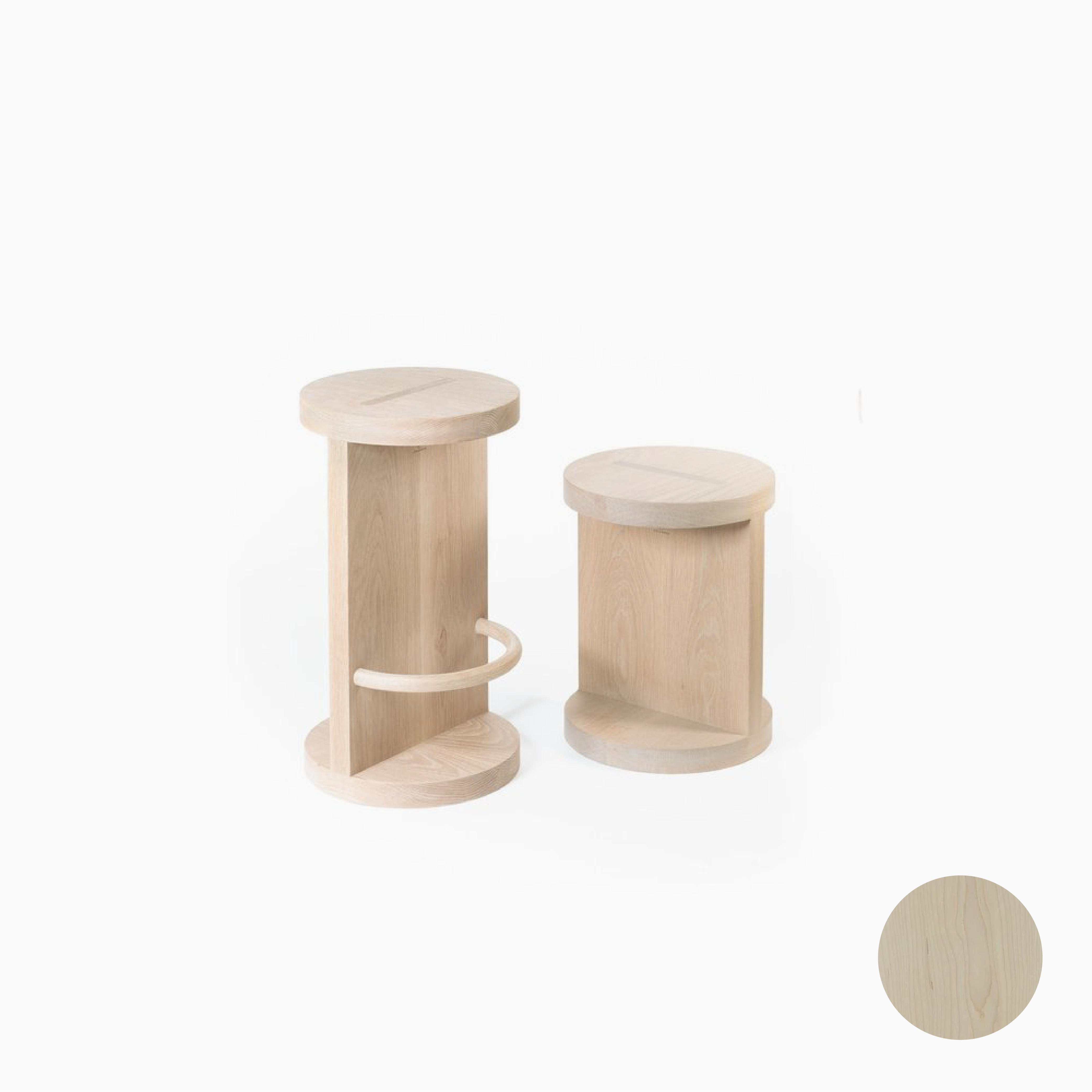 Como Stool in Natural Maple